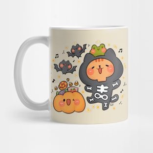 Cute Dancing Skelekitty Mug